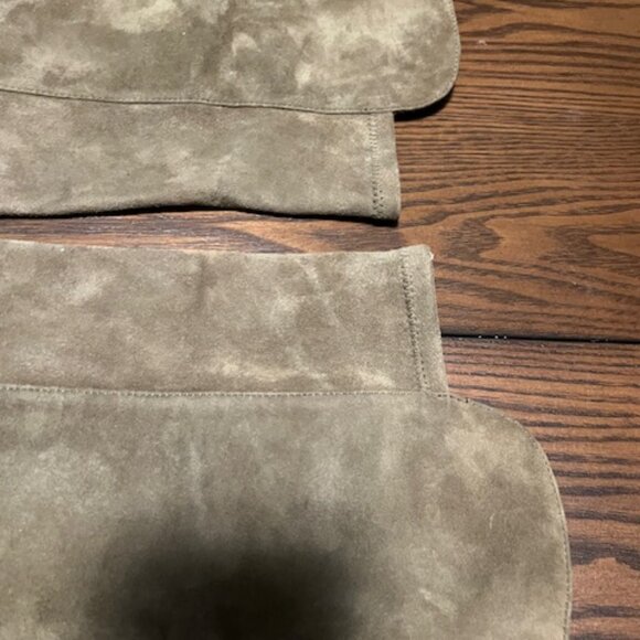 Stuart Weitzman Suede RESERVE over the knee boots, size 37 brown khaki - Picture 12 of 15